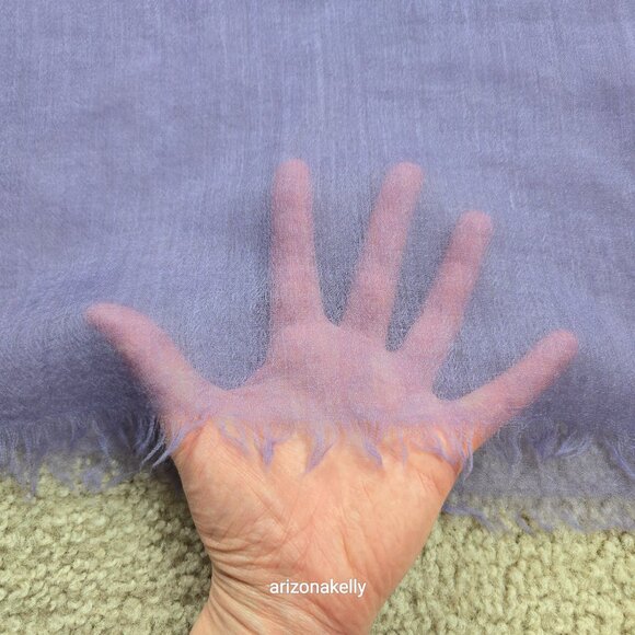 Ovcio Featherlight Lavender Cashmere Scarf - Picture 6 of 14